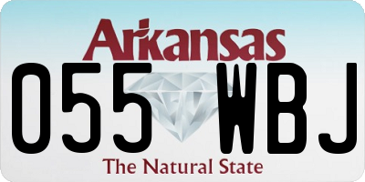 AR license plate 055WBJ