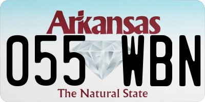 AR license plate 055WBN