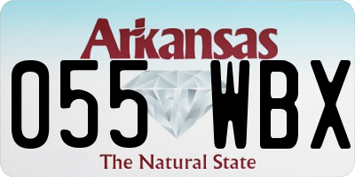 AR license plate 055WBX