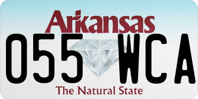 AR license plate 055WCA