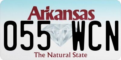 AR license plate 055WCN