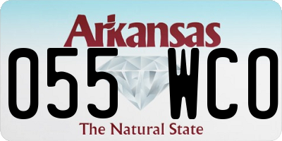 AR license plate 055WCO