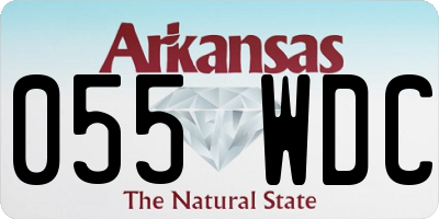AR license plate 055WDC