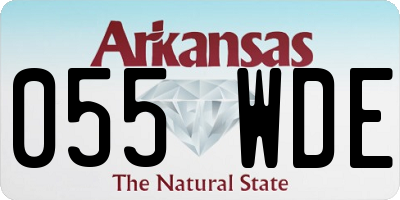 AR license plate 055WDE