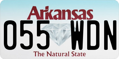 AR license plate 055WDN