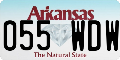 AR license plate 055WDW