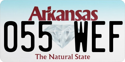 AR license plate 055WEF