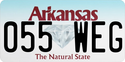 AR license plate 055WEG