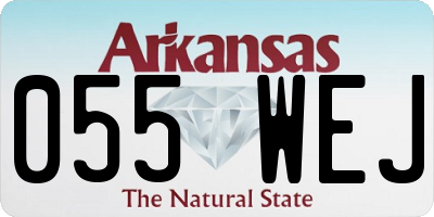 AR license plate 055WEJ
