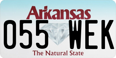 AR license plate 055WEK