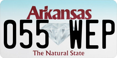AR license plate 055WEP