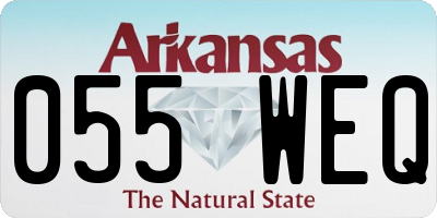 AR license plate 055WEQ
