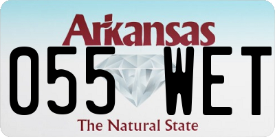 AR license plate 055WET