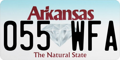 AR license plate 055WFA