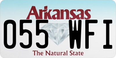 AR license plate 055WFI