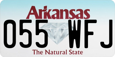 AR license plate 055WFJ