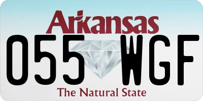 AR license plate 055WGF