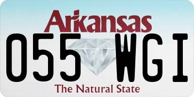 AR license plate 055WGI