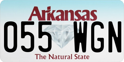AR license plate 055WGN