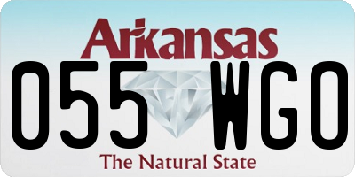 AR license plate 055WGO