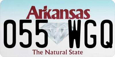 AR license plate 055WGQ
