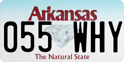 AR license plate 055WHY