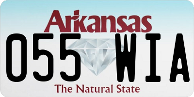 AR license plate 055WIA