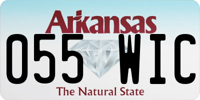 AR license plate 055WIC