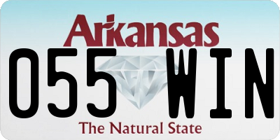 AR license plate 055WIN