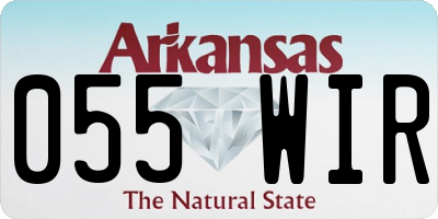 AR license plate 055WIR