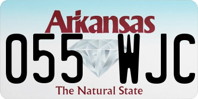 AR license plate 055WJC