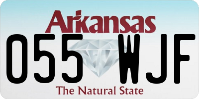 AR license plate 055WJF