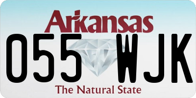 AR license plate 055WJK