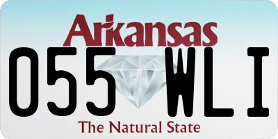 AR license plate 055WLI