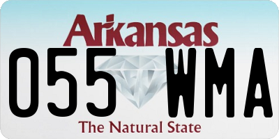 AR license plate 055WMA