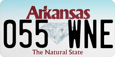 AR license plate 055WNE