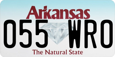 AR license plate 055WRO