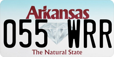 AR license plate 055WRR
