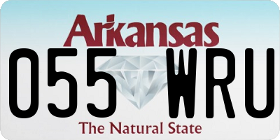 AR license plate 055WRU