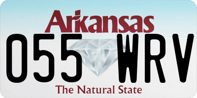 AR license plate 055WRV