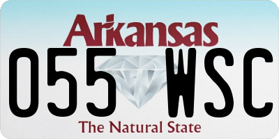 AR license plate 055WSC