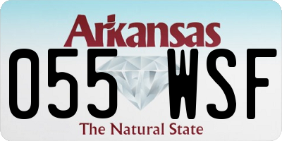 AR license plate 055WSF