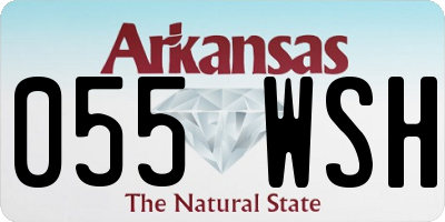 AR license plate 055WSH