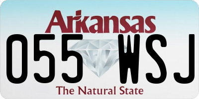 AR license plate 055WSJ