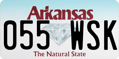 AR license plate 055WSK