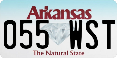 AR license plate 055WST