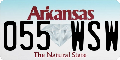 AR license plate 055WSW