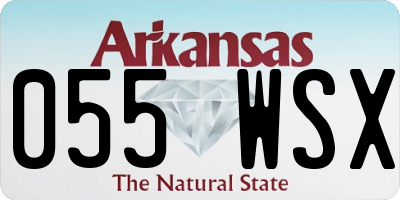 AR license plate 055WSX