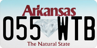 AR license plate 055WTB