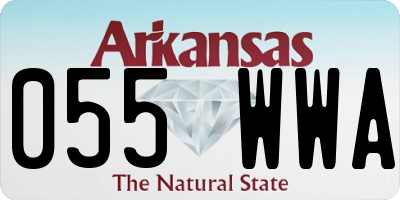 AR license plate 055WWA